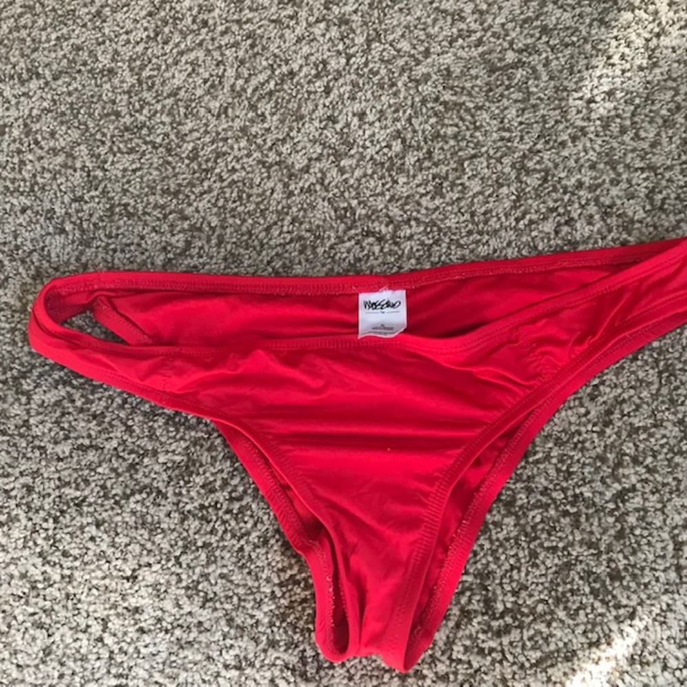 Mossimo red cheeky bikini bottom XL worn once